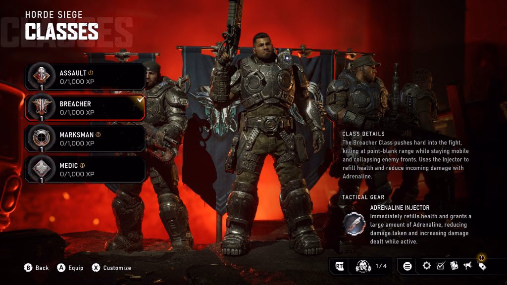 Horde Siege class progression