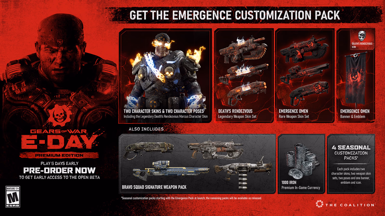 Gears of War: E-Day Premium Edition cosmetics