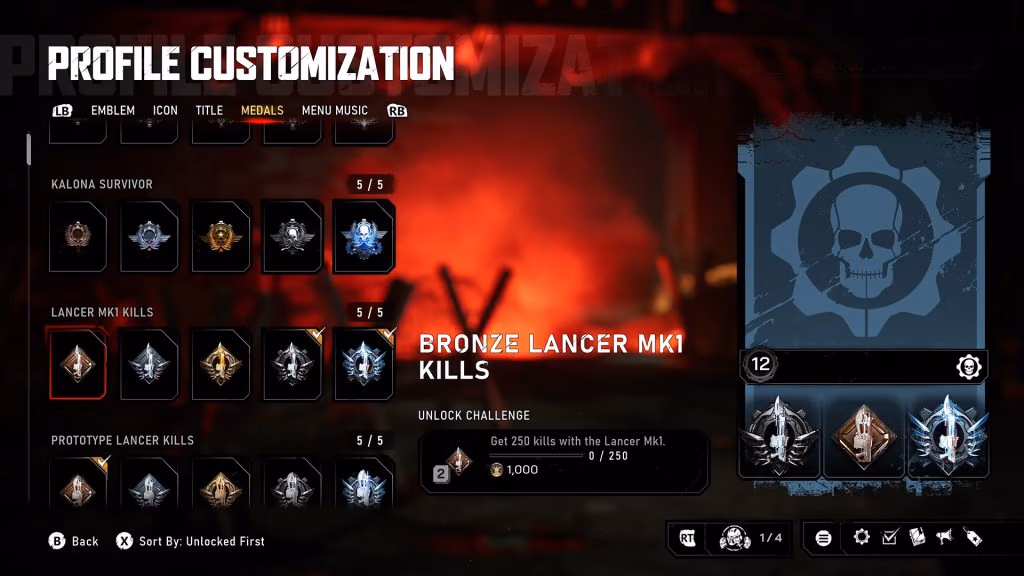 E-Day profile customization and progression